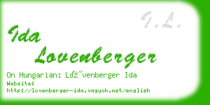 ida lovenberger business card